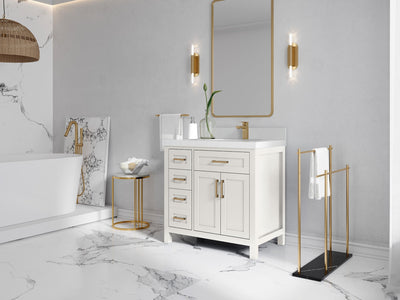 Cambridge 36 in. W x 22 in. D Right Offset Sink Bathroom Vanity