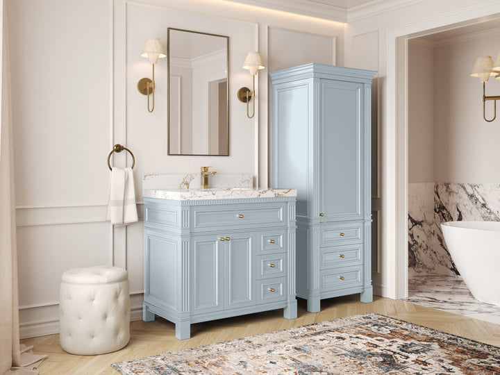 Paris 36 in. W x 22 in. D Center Sink Bathroom Vanity - photo 2