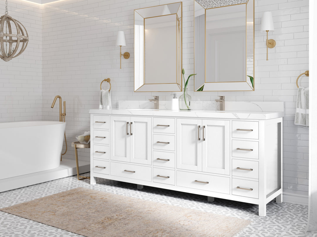 Malibu 84 in. W x 22 in. D Double Sink Bathroom Vanity