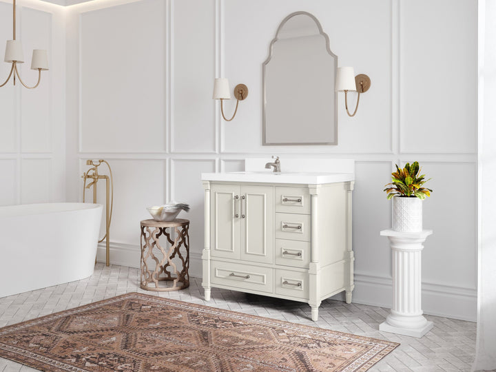 Aberdeen 36 in. W x 22 in. D Left Offset Sink Bathroom Vanity - photo 2