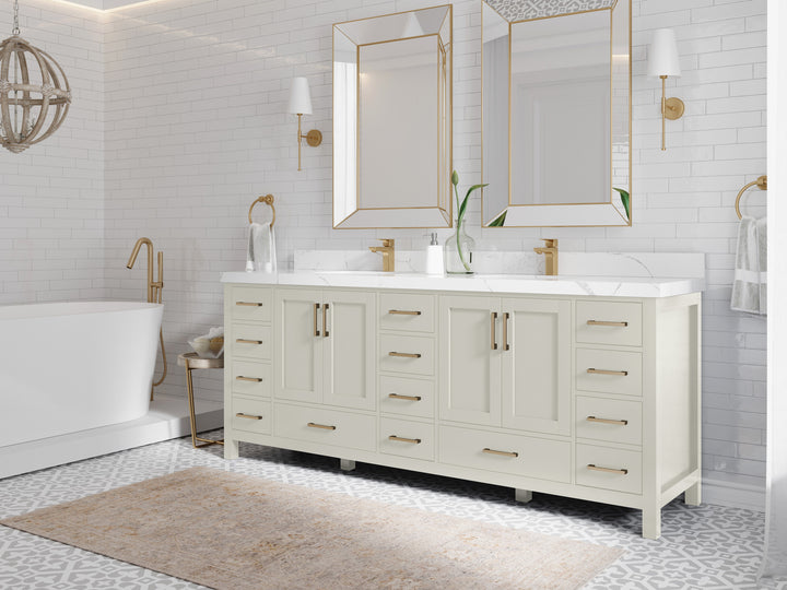 Malibu 84 in. W x 22 in. D Double Sink Bathroom Vanity - photo 2