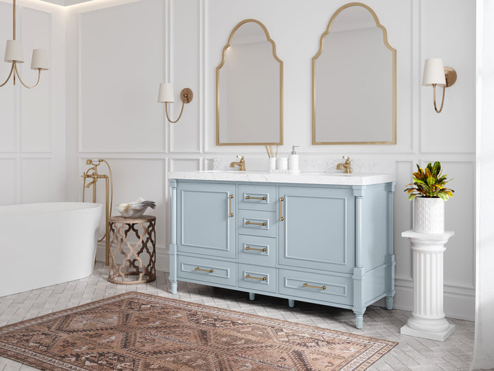 Aberdeen 60 in. W x 22 in. D Double Sink Bathroom Vanity - photo 2