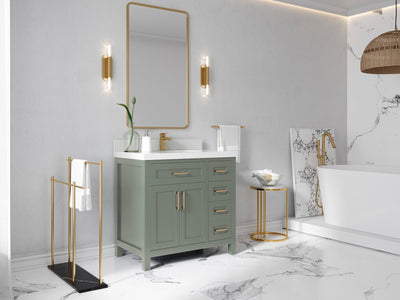 Cambridge 36 in. W x 22 in. D Single Center Sink Bathroom Vanity