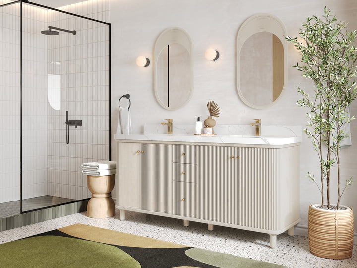 Miami 72 in. W x 22 in. D Double Sink Bathroom Vanity - photo 2