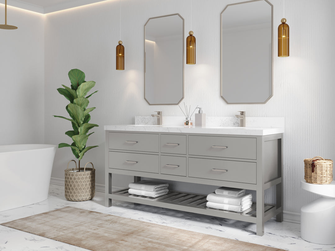 Parker 72 in. W x 22 in. D Double Sink Bathroom Vanity