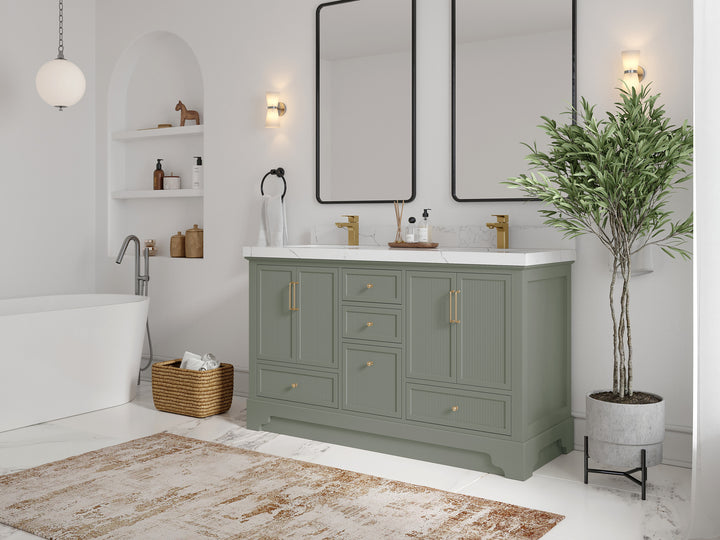 Alys 60 in. W x 22 in. D Double Sink Bathroom Vanity - photo 2