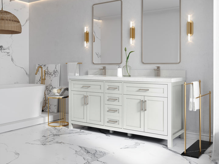 Cambridge 72 in. W x 22 in. D Double Sink Bathroom Vanity - photo 2