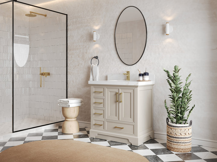 Charlotte 36" W x 22" D Center Sink Vanity for Elegant Bathroom Spaces - photo 2