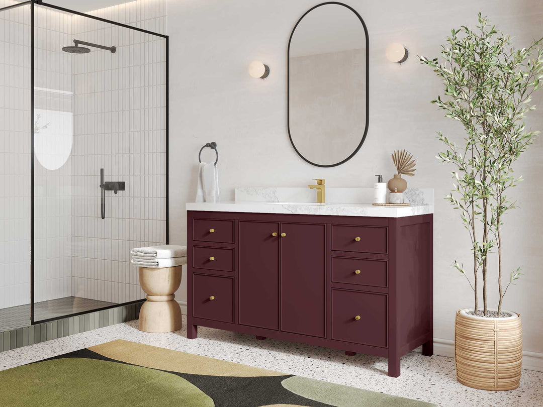 Chicago 60 in. W x 22 in. D Single Sink Bathroom Vanity