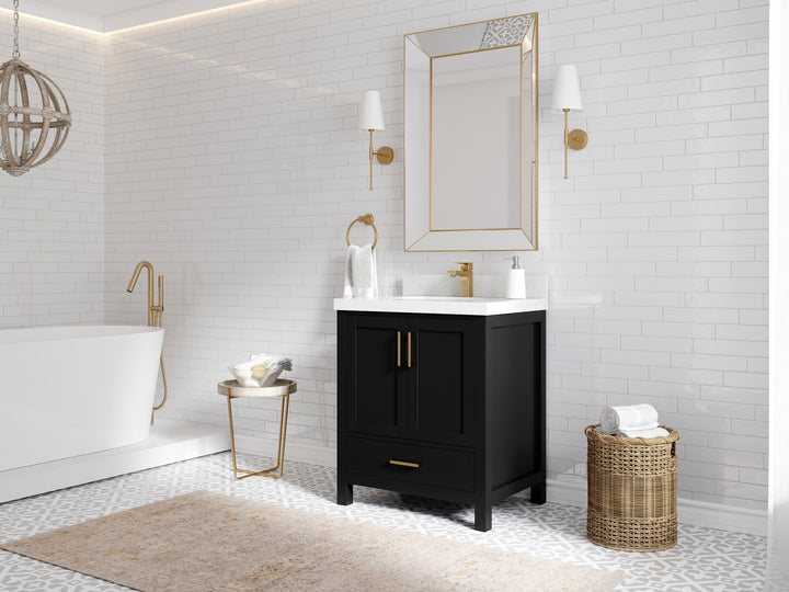 Malibu 30 in. W x 22 in. D Single Sink Bathroom Vanity - photo 2