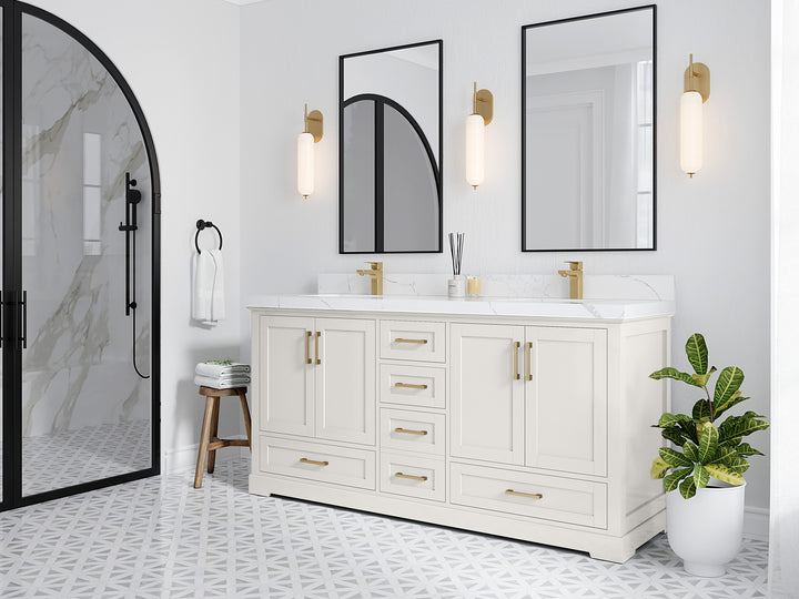 Boston 72 in. W x 22 in. D Double Sink Bathroom Vanity - photo 2