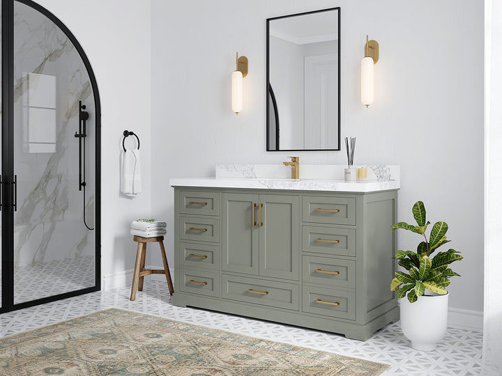 Boston 60 in. W x 22 in. D Single Sink Bathroom Vanity - photo 2