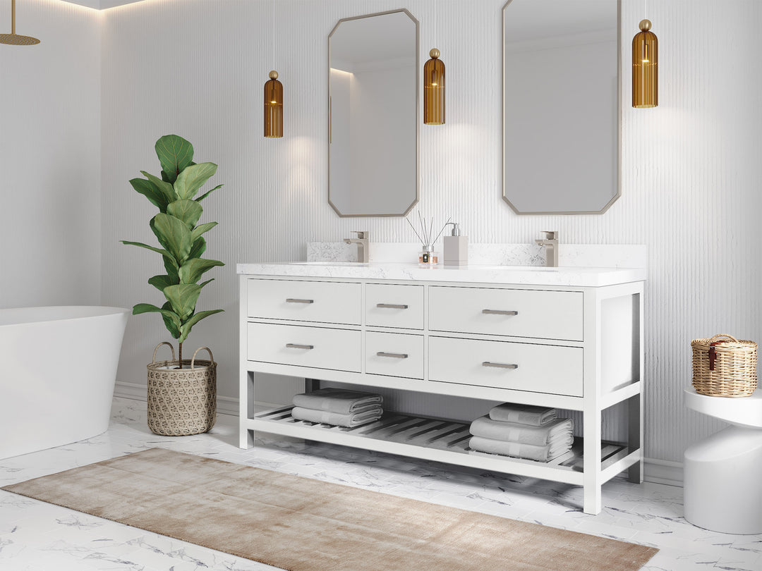 Parker 72 in. W x 22 in. D Double Sink Bathroom Vanity