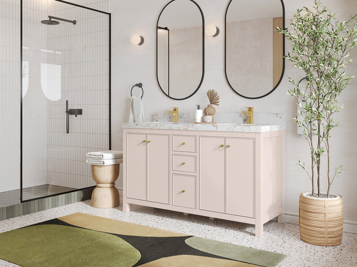 Chicago 60 in. W x 22 in. D Double Sink Bathroom Vanity - photo 2