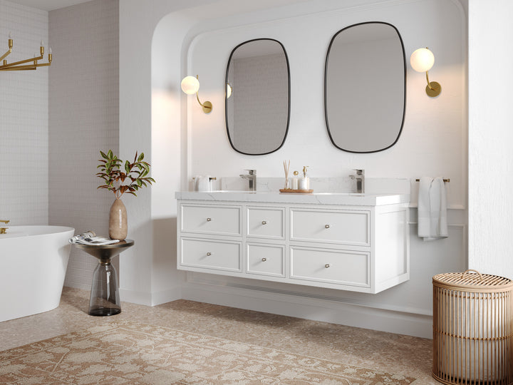Roswell Floating 60 in. W x 22 in. D Double Sink Bathroom Vanity - photo 2