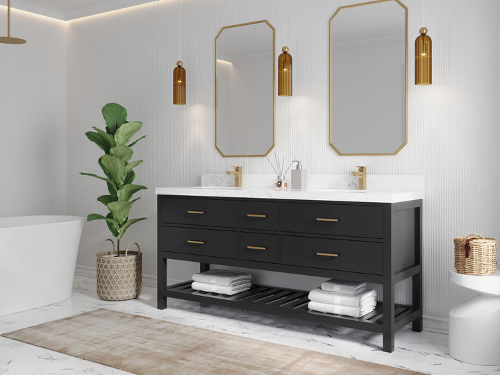 Parker 72 in. W x 22 in. D Double Sink Bathroom Vanity - photo 2