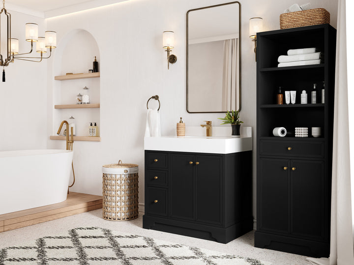 Manhattan 36 in. W x 22 in. D Center Sink Bathroom Vanity - photo 2