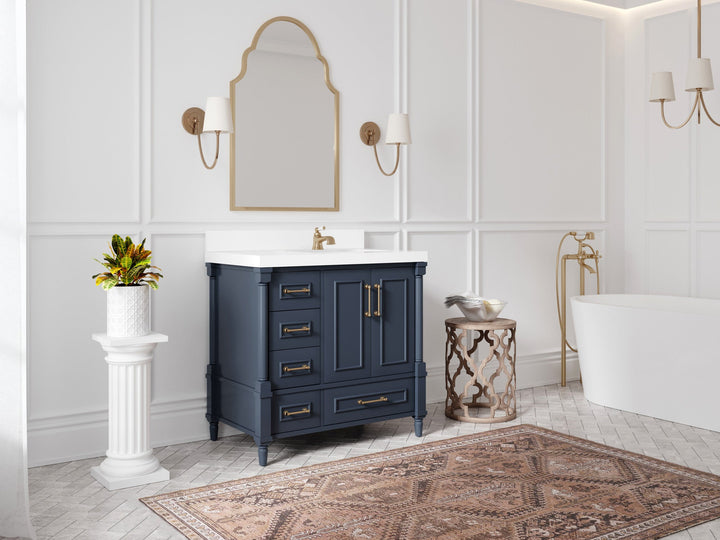 Aberdeen 36 in. W x 22 in. D Right Offset Sink Bathroom Vanity - photo 4