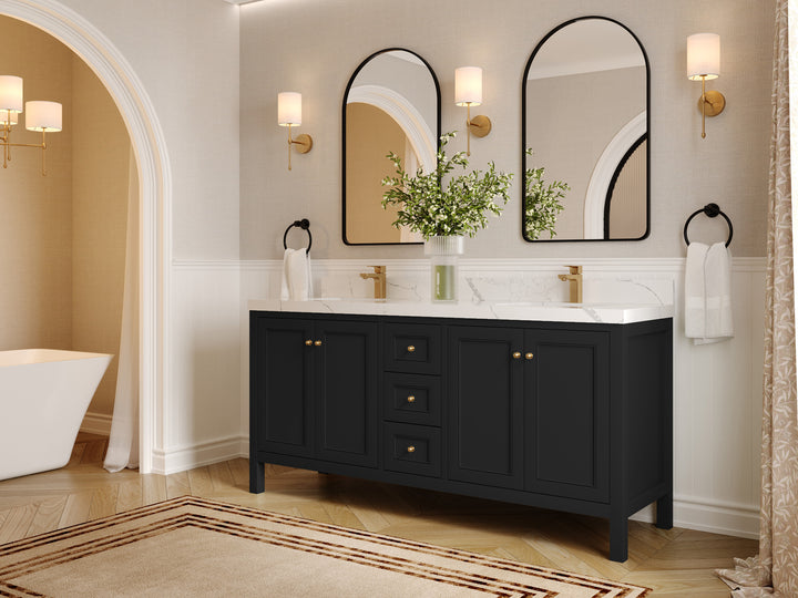 Nashville 72 in. W x 22 in. D Double Sink Bathroom Vanity - photo 3