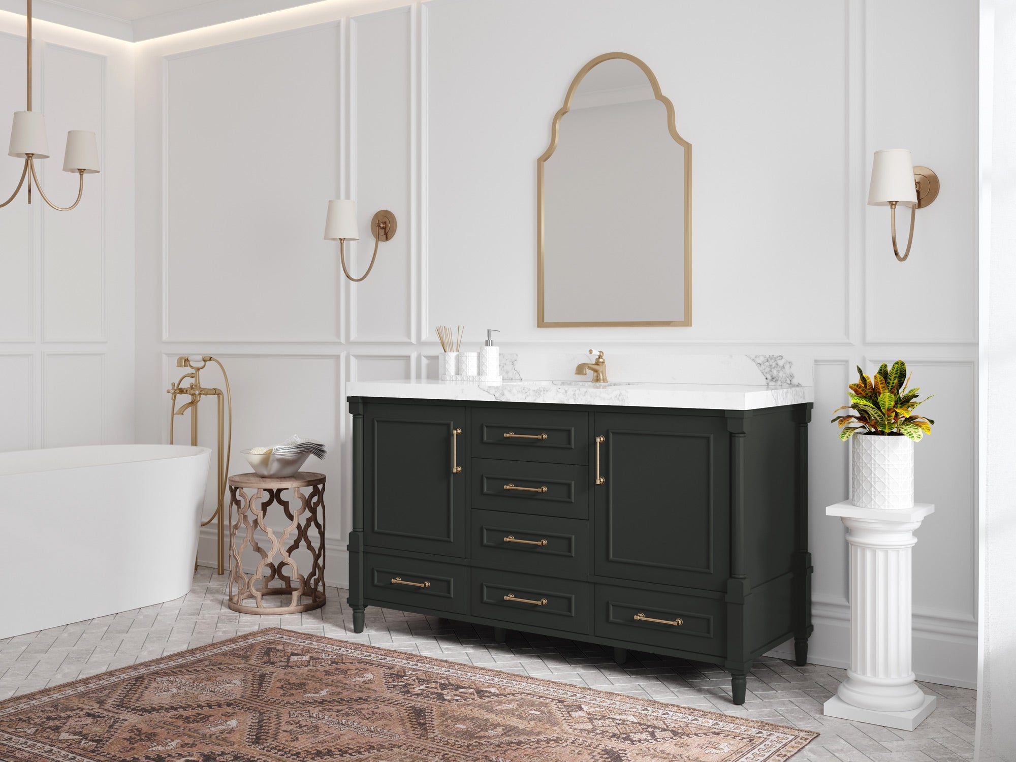 Aberdeen 60 in. W x 22 in. D Single Sink Bathroom Vanity - Willow Bath and Vanity
