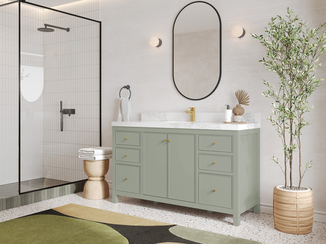 Chicago 60 in. W x 22 in. D Single Sink Bathroom Vanity