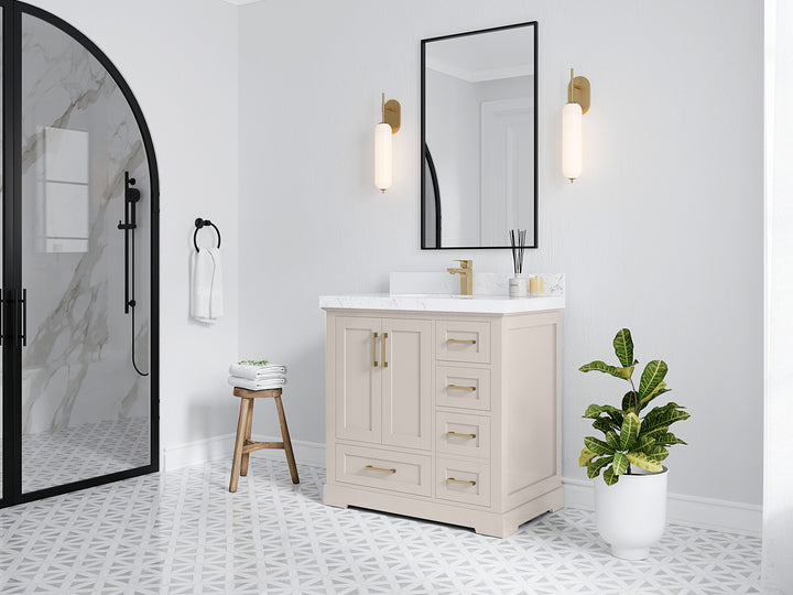 Boston 36 in. W x 22 in. D Center Sink Bathroom Vanity - photo 2