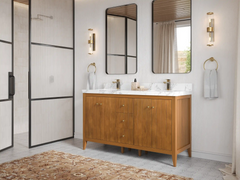 Atlanta Teak Wood 60 in. W x 22 in. D Double Sink Bathroom Vanity - photo 2