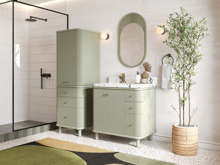Miami 36 in. W x 22 in. D Left Offset Sink Bathroom Vanity - photo 2