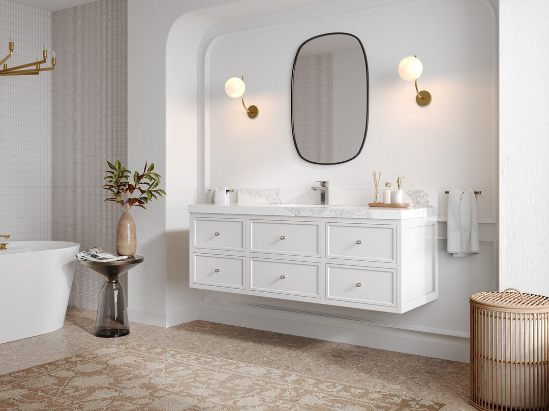 Roswell Floating 60 in. W x 22 in. D Single Sink Bathroom Vanity