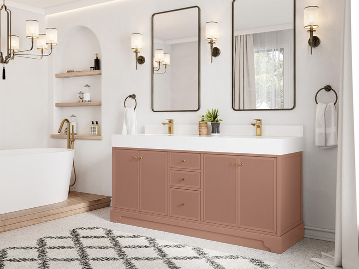 Manhattan 72 in. W x 22 in. D Double Sink Bathroom Vanity - photo 2