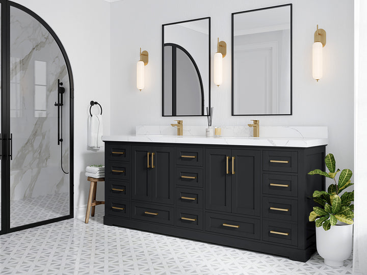 Boston 84 in. W x 22 in. D Double Sink Bathroom Vanity - photo 2