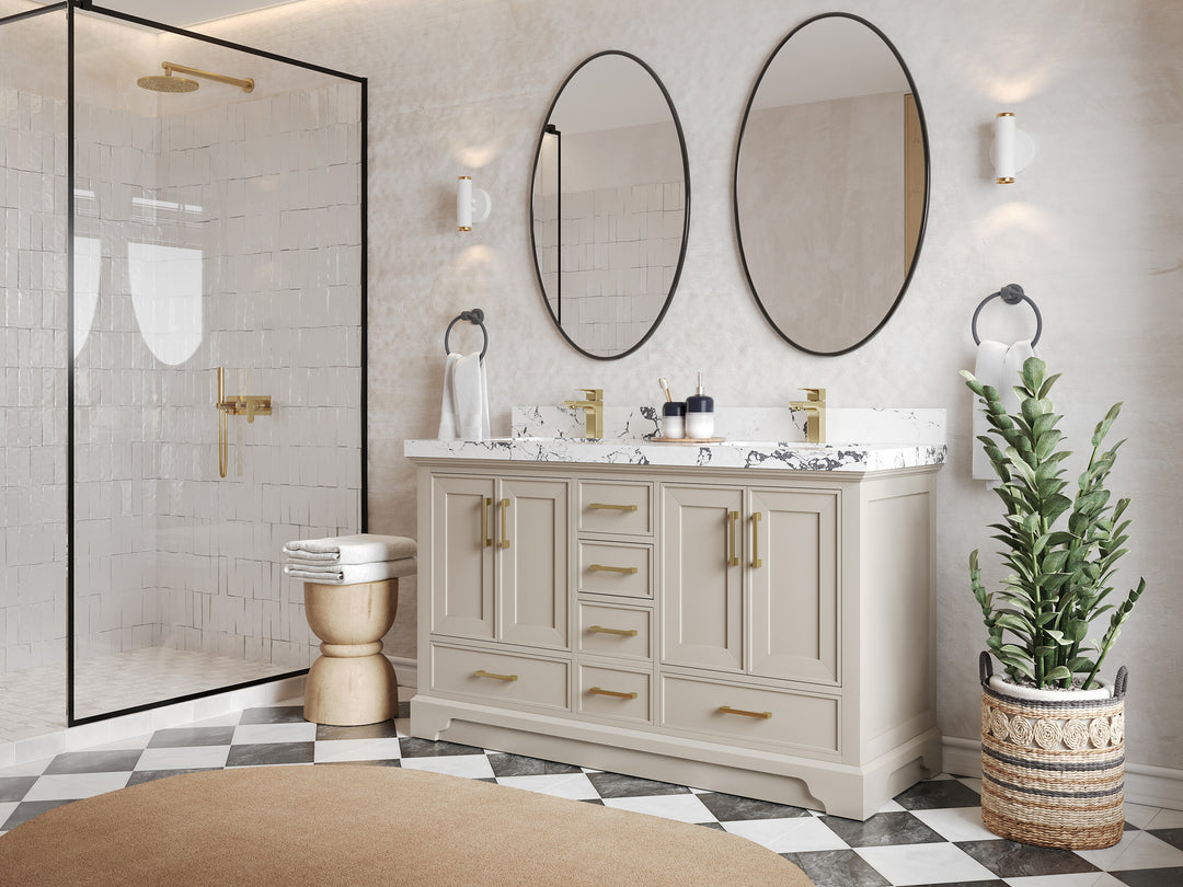 Charlotte 60 in. W x 22 in. D Double Sink Bathroom Vanity
