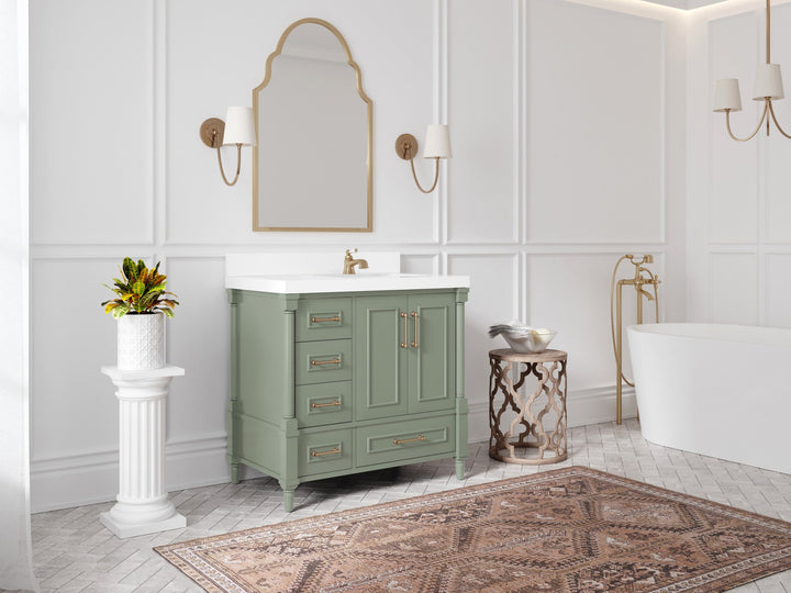 Aberdeen 36 in. W x 22 in. D Right Offset Sink Bathroom Vanity - photo 4