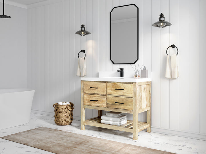 Parker Mango Wood 42 in. W x 22 in. D Single Sink Bathroom Vanity - photo 2