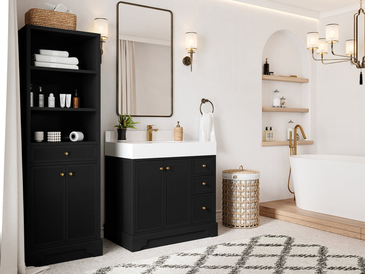 Manhattan 36 in. W x 22 in. D Center Sink Bathroom Vanity - photo 2