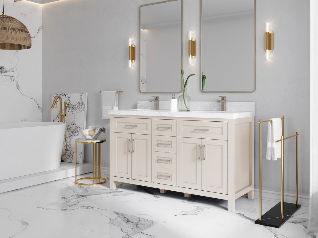 Cambridge 60 in. W x 22 in. D Double Sink Bathroom Vanity