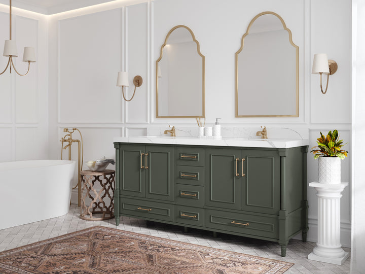 Aberdeen 72 in. W x 22 in. D Double Sink Bathroom Vanity - photo 2