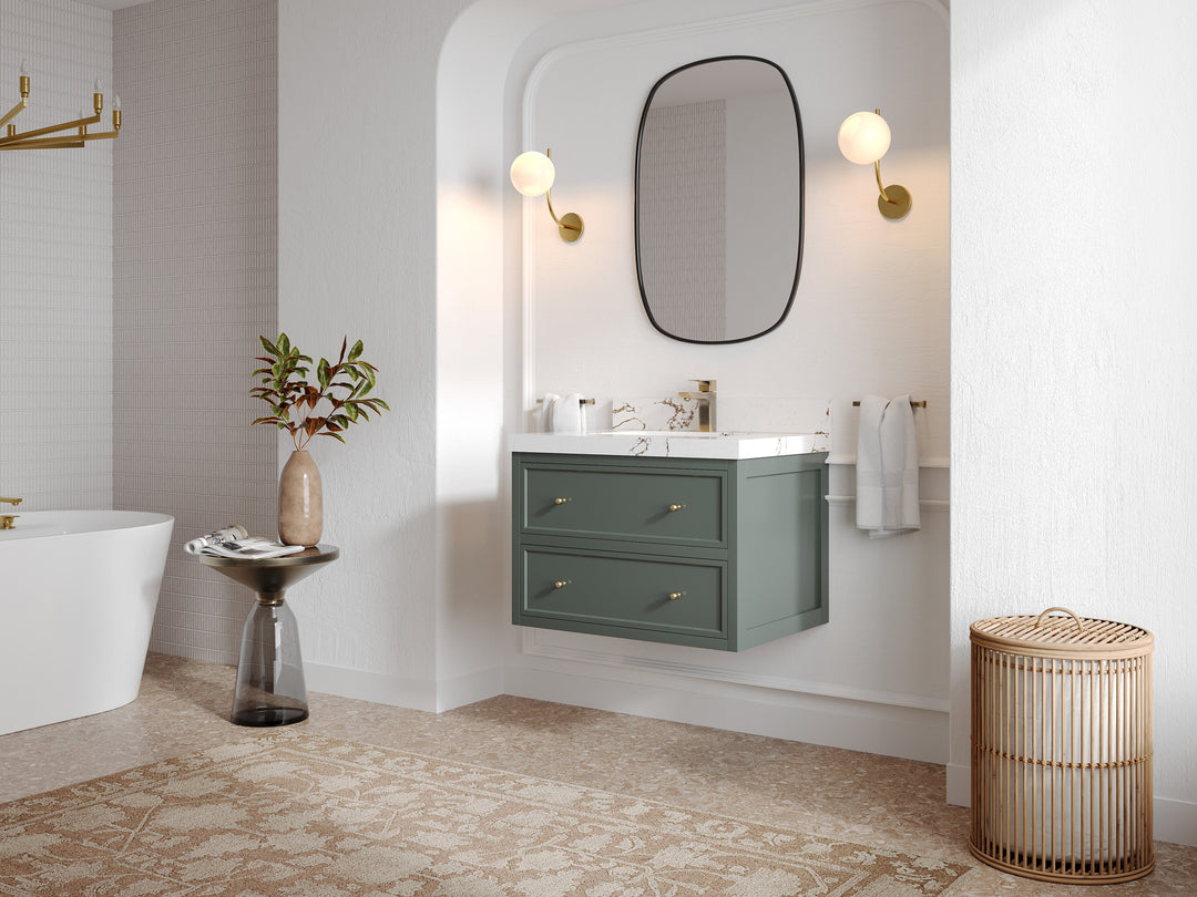 Roswell Floating 30 in. W x 22 in. D Single Sink Bathroom Vanity