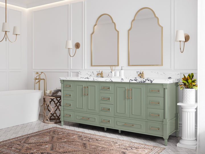Aberdeen 80 in. W x 22 in. D Double Sink Bathroom Vanity - photo 2