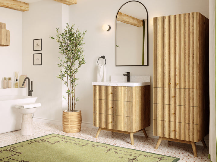 Pasadena White Oak 30 in. W x 22 in. D Single Sink Bathroom Vanity - photo 2