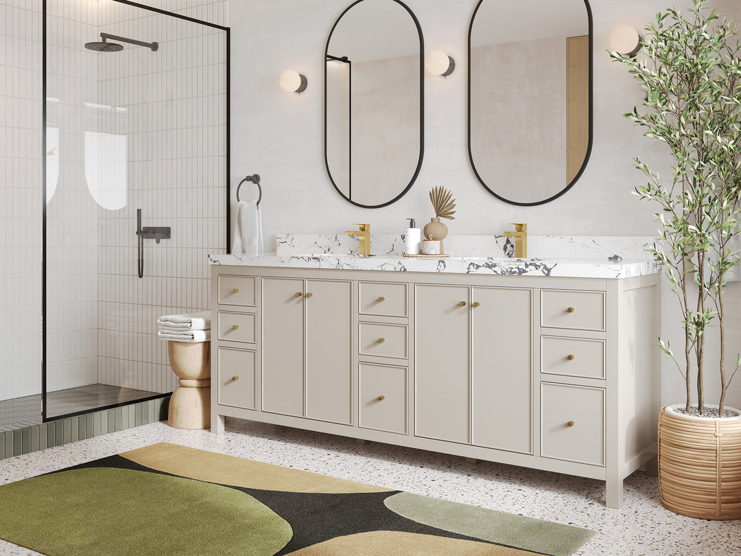 Chicago 84 in. W x 22 in. D Double Sink Bathroom Vanity