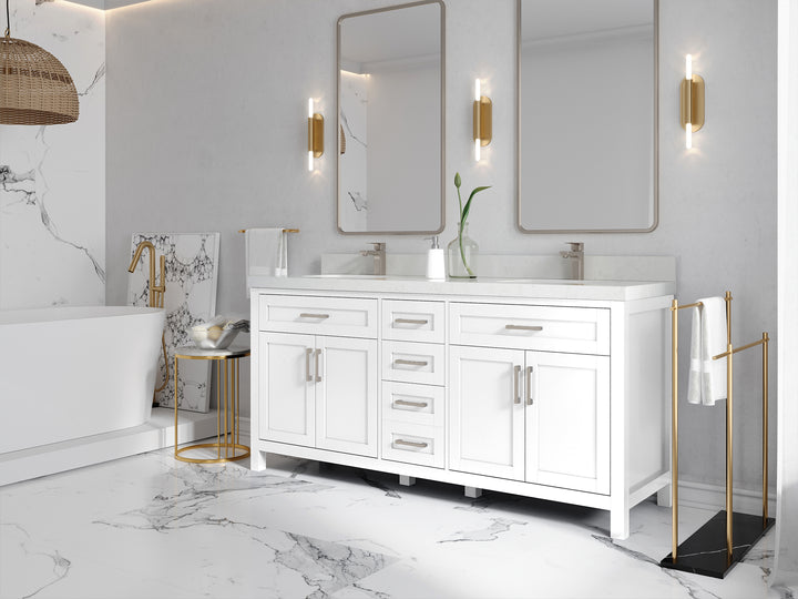 Cambridge 72 in. W x 22 in. D Double Sink Bathroom Vanity - photo 2
