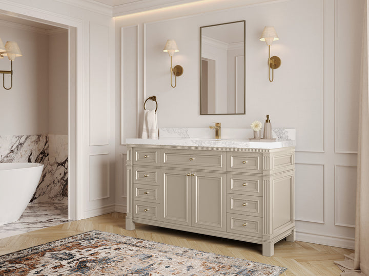 Paris 60 in. W x 22 in. D Single Sink Bathroom Vanity - photo 2