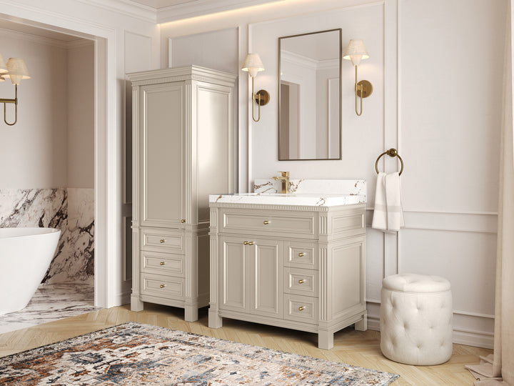 Paris 36 in. W x 22 in. D Left Offset Sink Bathroom Vanity - photo 2