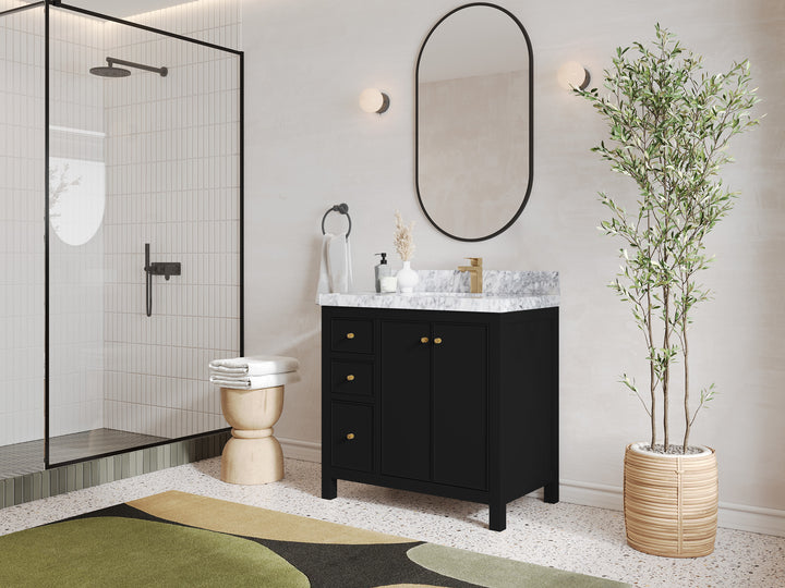 Chicago 36 in. W x 22 in. D Right Offset Sink Bathroom Vanity - photo 2