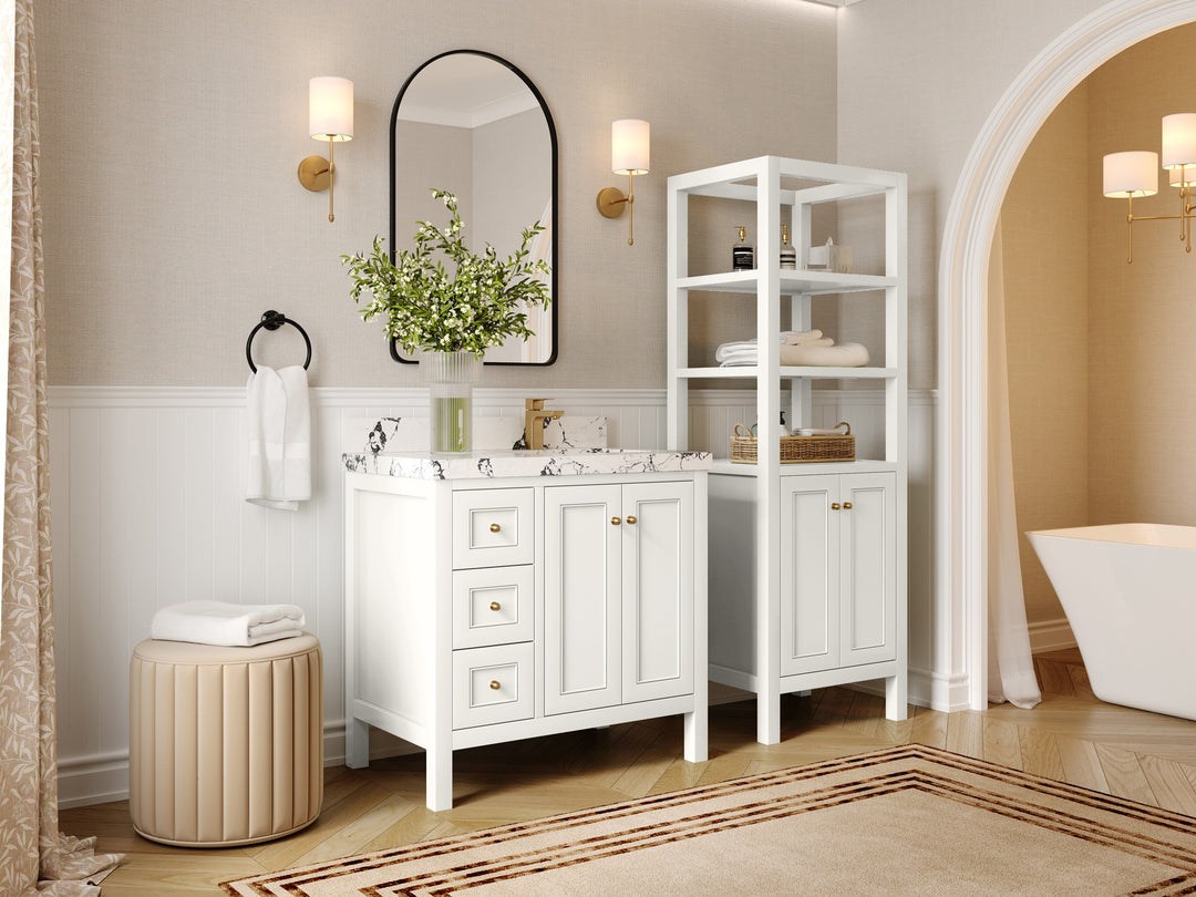 Nashville 36 in. W x 22 in. D Right Offset Sink Bathroom Vanity