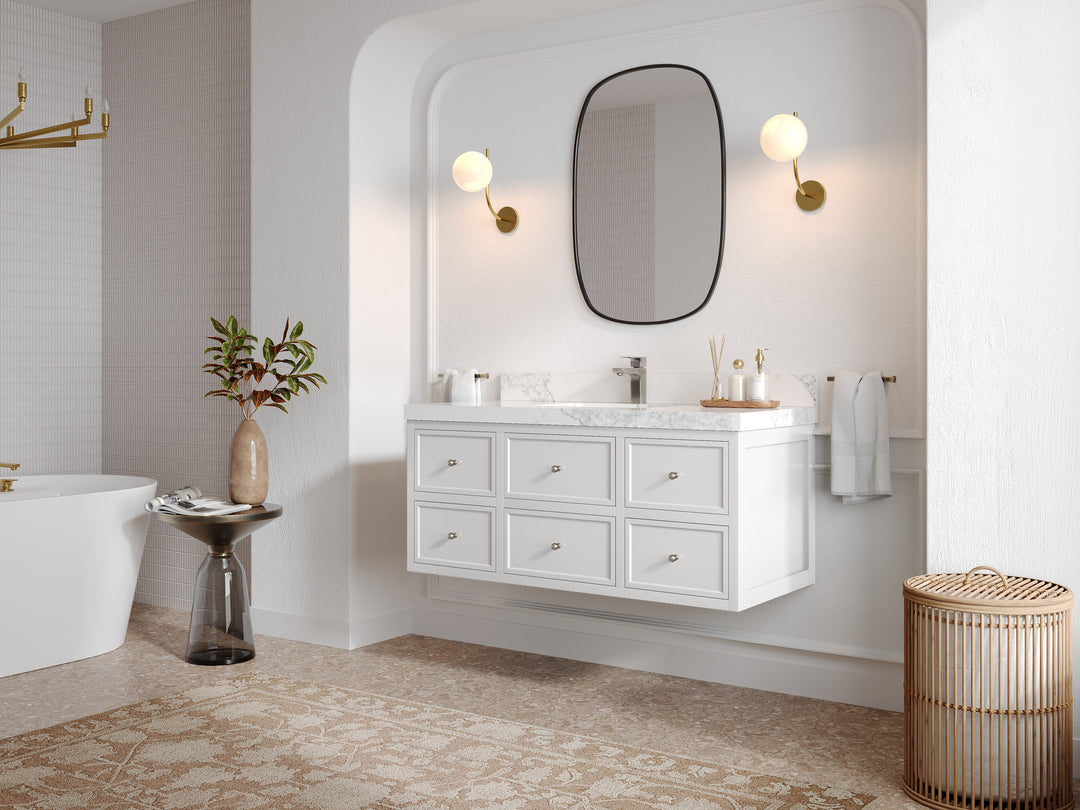 Roswell Floating 48 in. W x 22 in. D Single Sink Bathroom Vanity
