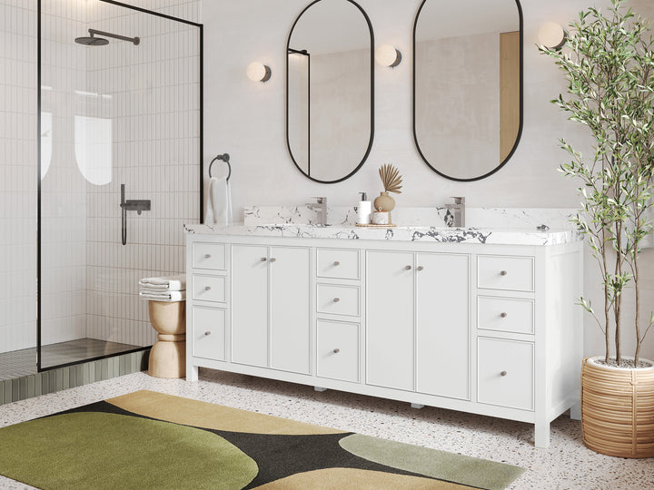 Chicago 84 in. W x 22 in. D Double Sink Bathroom Vanity - photo 2