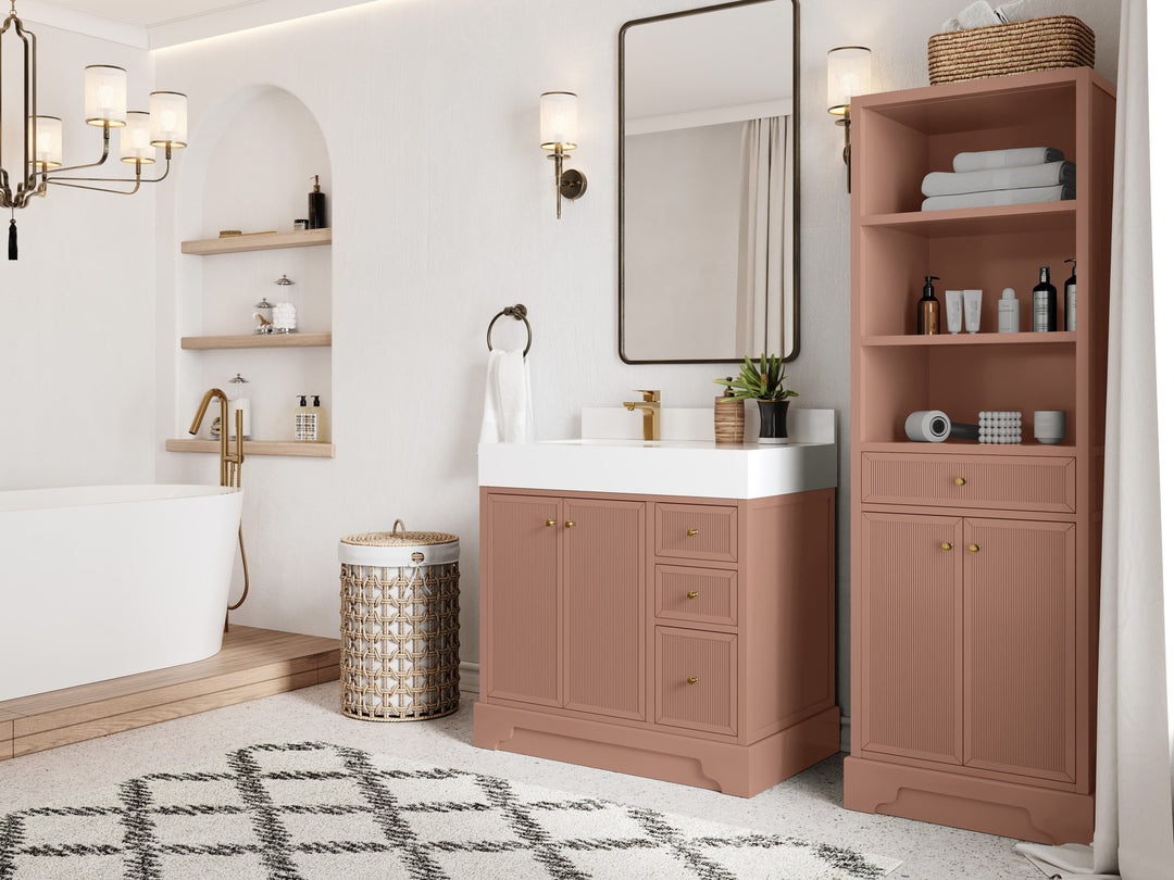 Manhattan 36 in. W x 22 in. D Left Offset Sink Bathroom Vanity