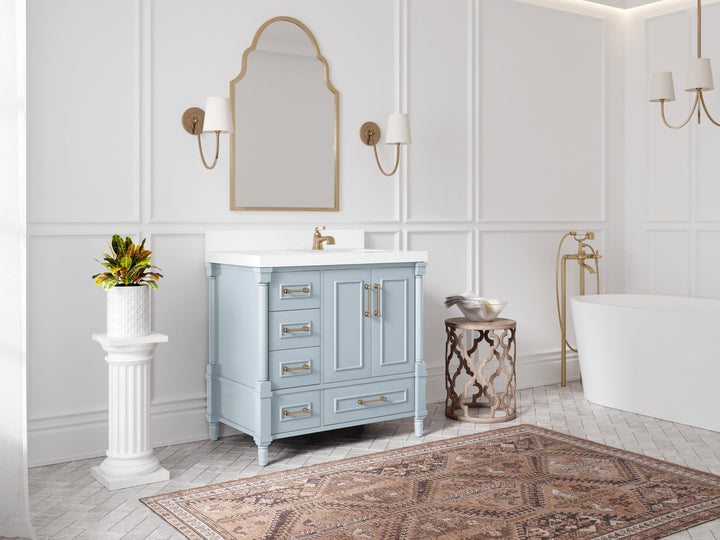 Aberdeen 36 in. W x 22 in. D Right Offset Sink Bathroom Vanity - photo 2